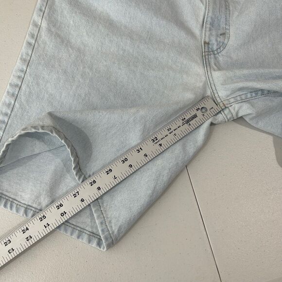 Vintage Levi’s 572 Denim Shorts Mens 38 Blue Orange Tab USA Made 90s Dad Y2K - Picture 11 of 12